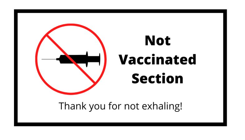 Not Vaccinated Section